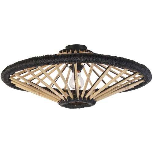 QAZQA Orientalska stropna svetilka bambus s črno 60 cm - Evalin Cene