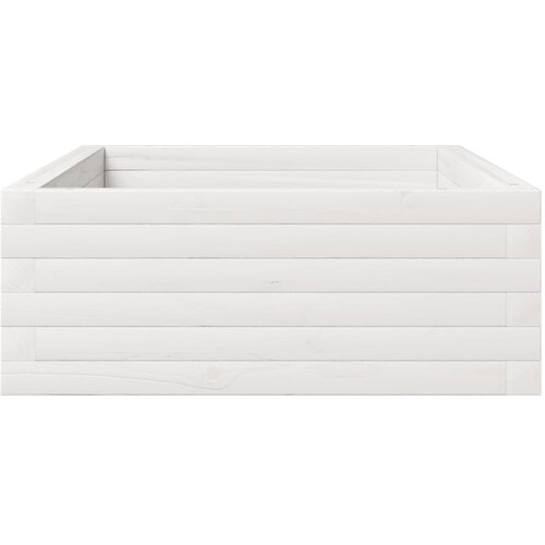  Vrtna sadilica bijela 110x60x23 cm od masivne borovine Slike
