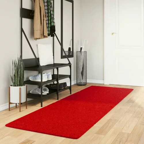 Tepih Preproga HUARTE kratka vlakna mehka in pralna rdeča 80x250 cm
