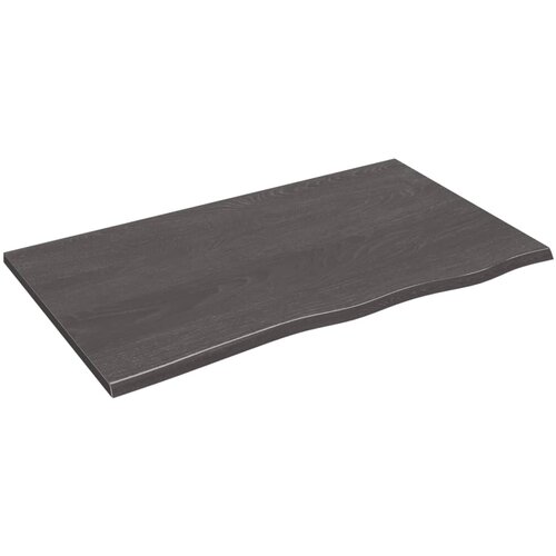 VidaXL Zidna polica tamnosiva 100 x 60 x 2 cm od obrađene hrastovine Slike