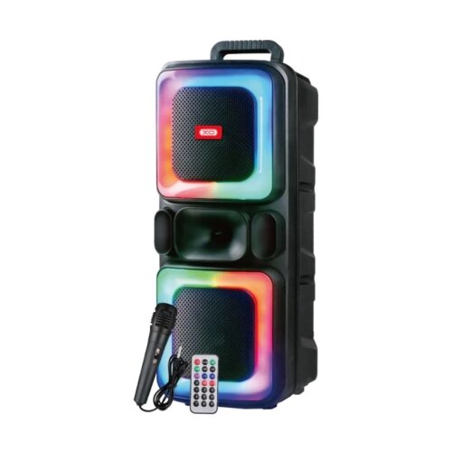 XO bluetooth speaker + karaoke mic F55 boat double horn rgb black 20W Slike