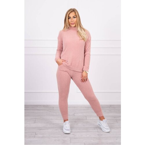 Kesi Two-piece set of alpaca sweaters dark powder pink Slike