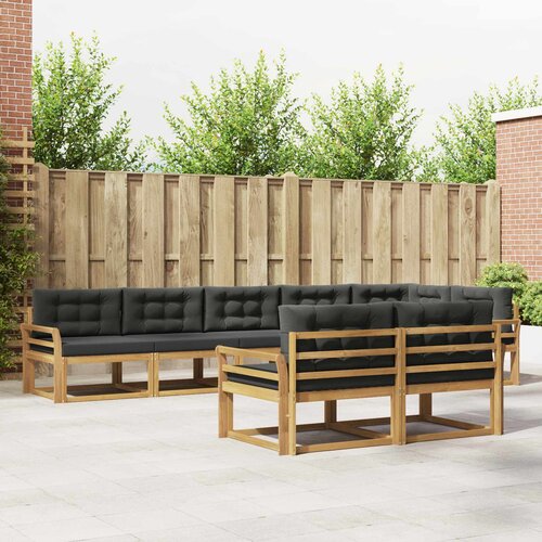  Set vanjskih sofa s jastukom 6 pcs Bijela i antracit Poliester Cene