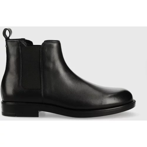 Calvin Klein Kožne gležnjače Chelsea Boot za muškarce, boja: crna