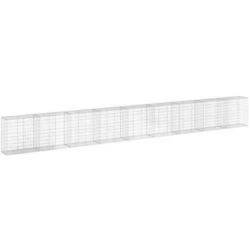 vidaXL Gabionska košara s pokrovom 900x50x100 cm pocinkano železo, (21413587) Cene