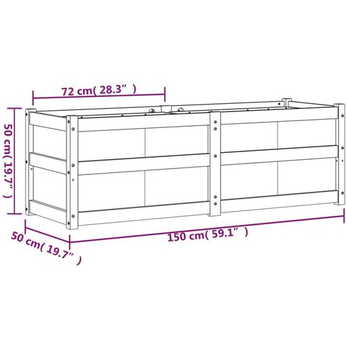 vidaXL Vrtna sadilica 150 x 50 x 50 cm od impregnirane borovine Cene