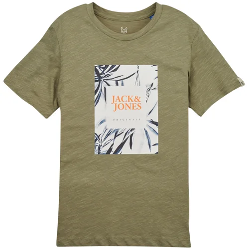 Jack & Jones JORCRAYON BRANDING TEE SS CREW NECK Zelena