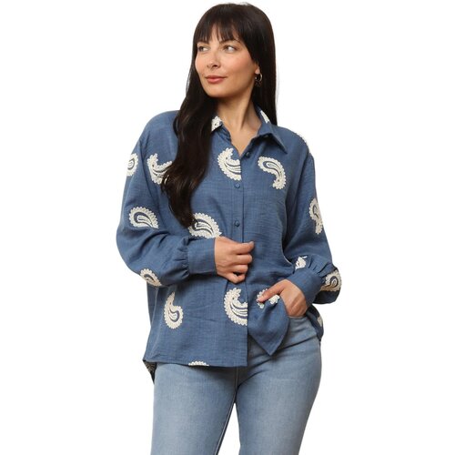 La Modeuse Srajce & Bluze 75081_P177490 Modra Cene