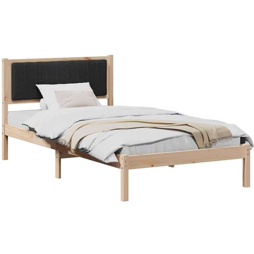 VidaXL krevetni okvir s tapiciranim uzglavljem crna 100 x 200 cm Slike