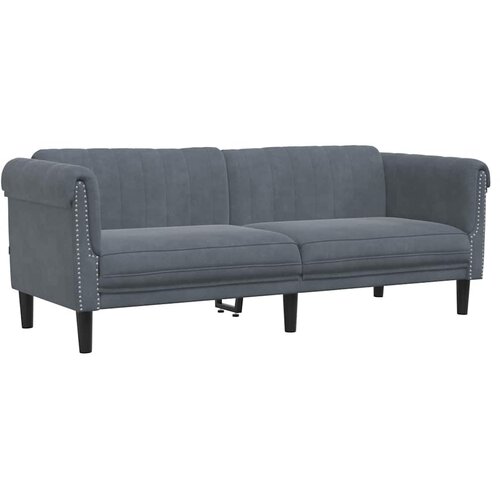  3-dijelni set sofa tamnosivi bar&amp;scaron;unasti Siva Slike