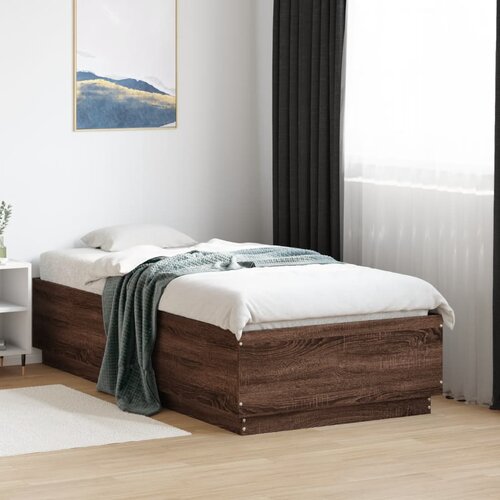 Furnova Posteljni okvir rjav hrast 90x190 cm inženirski les, (21938698) Slike