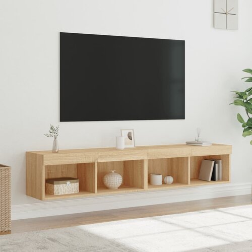 Furnova TV omarica z LED lučkami 2 kosa sonoma hrast 80x30x30 cm, (22012220) Cene