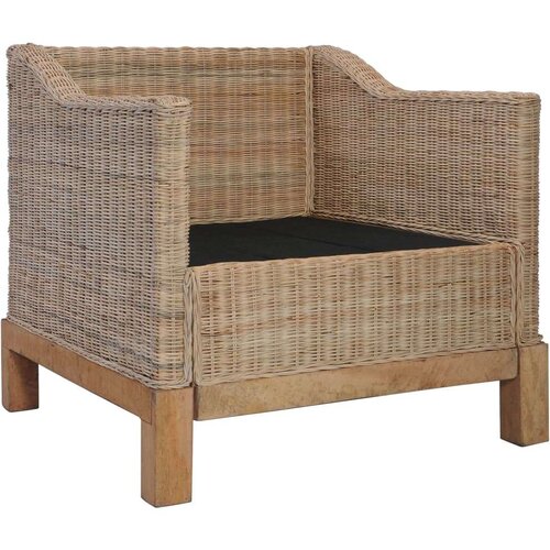  2-dijelni set sofa od prirodnog ratana s jastucima Slike