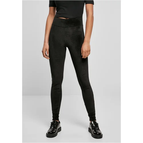 UC Curvy Women's high-waisted velvet leggings black