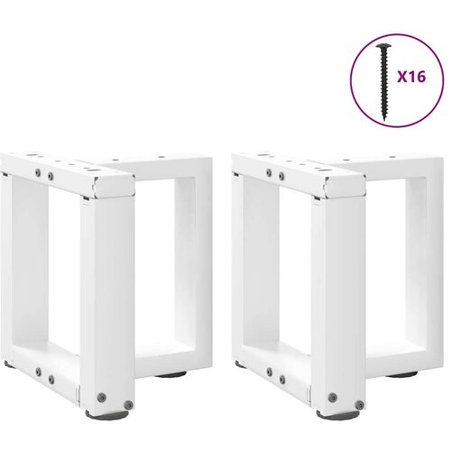  Noge za klub stolić T-oblika 2 kom Bijele 30x25x(30-31) cm Čelik - Bijela 30 x 25 x (30-31) cm 1 Slike