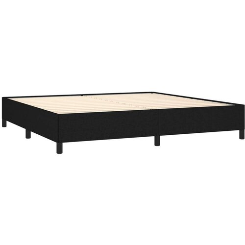  Krevet s oprugama i madracem crni 200x200 cm od tkanine Slike