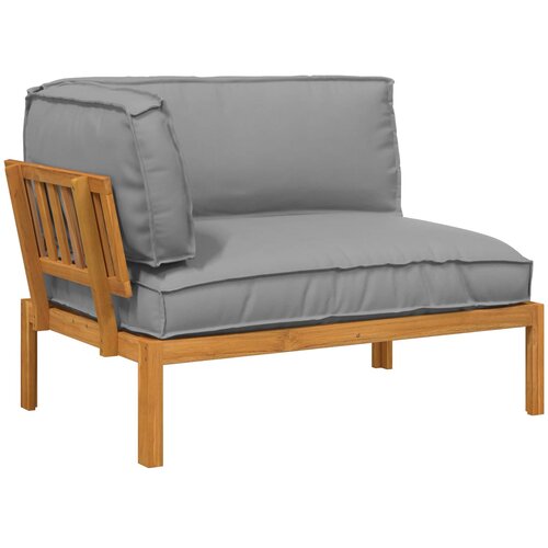  Set sofe s jastukom Siva 133 x 92 x 69 cm Čvrsto drvo akacije Cijene