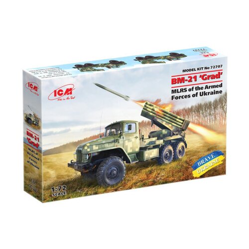 ICM Model Kit Military - BM-21 'Grad' MLRS Of The Armed Forces Of Ukraine 1:72 ( 060915 ) Cene