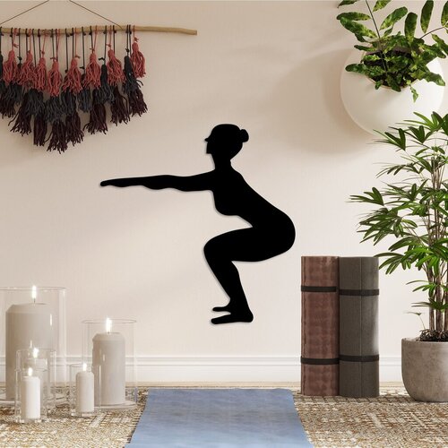 Wallity zidna dekoracija yoga 27, 54 x 55 cm, crna Cene