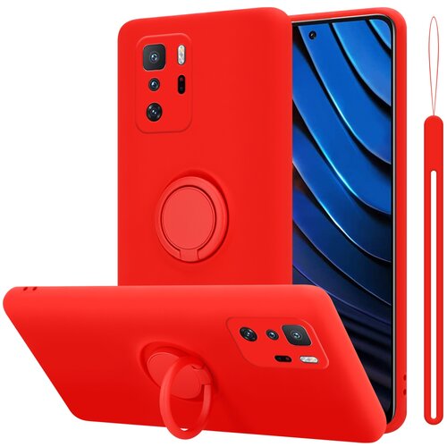 Cadorabo Ohi&scaron;je, združljiv s Xiaomi v tekoči rdeči barvi - za&scaron;čitni pokrov iz fleksibilnega silikona TPU z obročem, (20590209) Cene
