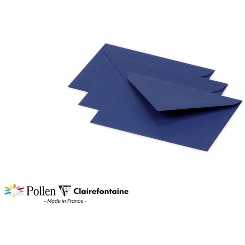 Clairefontaine kuverte Pollen 75x100mm 120gr night blue 1/20 Slike
