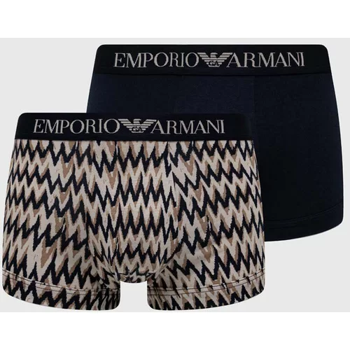 Emporio Armani Underwear Boksarice 2-pack moški, mornarsko modra barva