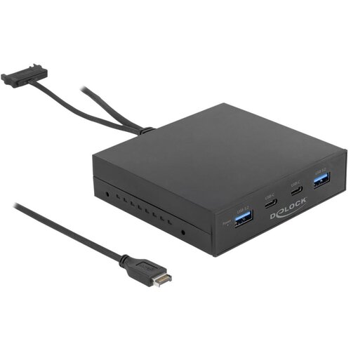 Delock 3.5&amp;Prime; USB 3.2 Gen 2 Front Panel 2 x USB Type-C + 2 x USB Type-A Slike