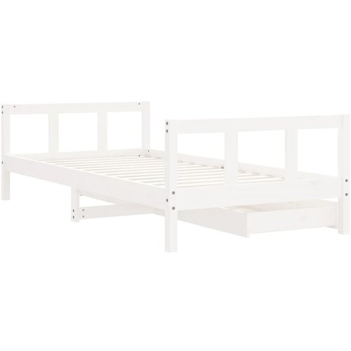  Okvir za dječji krevet s ladicama bijeli 90x190 cm od borovine Slike
