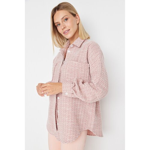 Trendyol Dried Rose Double Pocket Shirt Slike