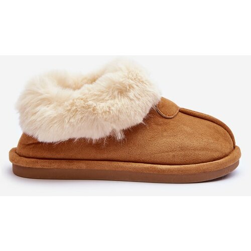 Kesi Women's slippers with fur Brown Lanoze Slike
