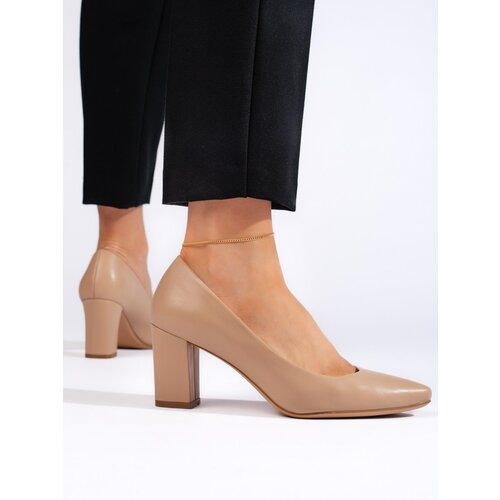 SERGIO LEONE Comfortable beige pumps by Cene