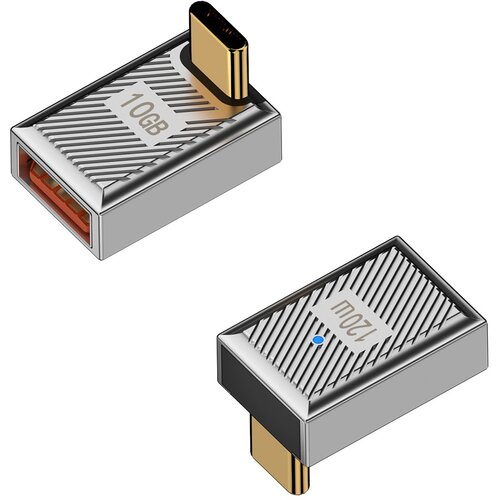 INF USB A ženski na USB-C moški adapter, pravi kot, 120 W, aluminijasta zlitina, (5000291495) Cene