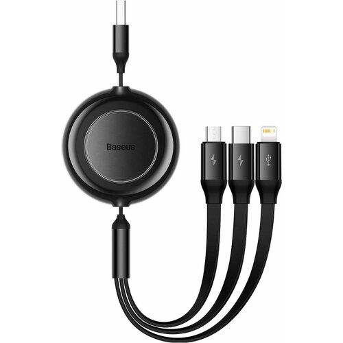 Baseus polnilni kabel USB 3v1 Lighting/ TipC/Mikro 3.5A 1.1m črn CAMJ010001, (20470291) Cene