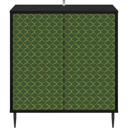  Kreveta GELEEN Crni hrast 69 x 33 x 76 cm Konstruirano drvo Slike
