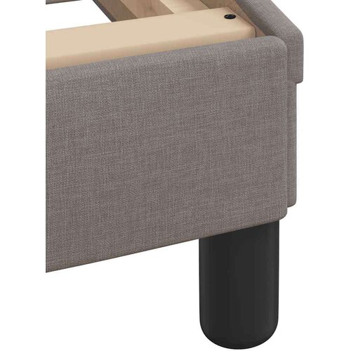 VidaXL Okvir za krevet s uzglavljem smeđesivi 90x190 cm od tkanine Slike