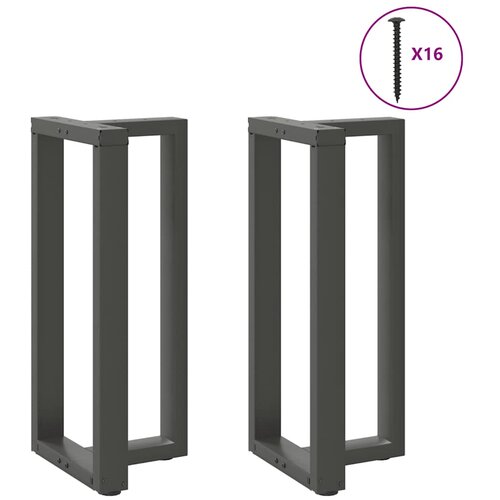  Noge za barski stol T-oblika 2 kom antracit 40x35x(90-91) cm čelik Cijene
