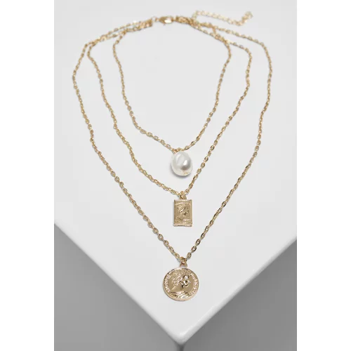 Urban Classics Accessoires Layering Pearl Basic Necklace Gold