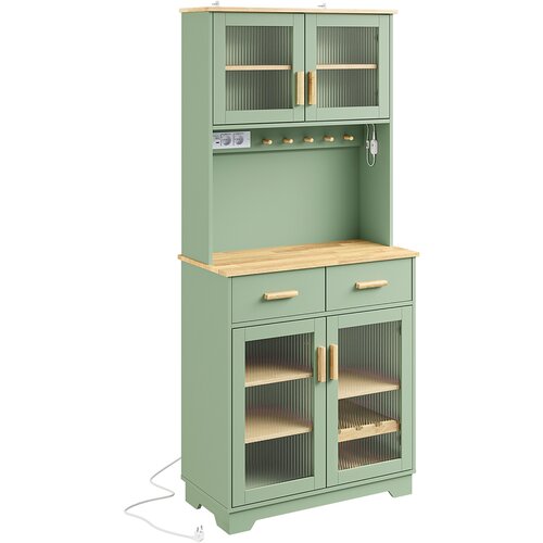 SoBuy Kuhinjska omara Zelena 78x38x180cm FSB108-E-GR, (5000326408) Cene