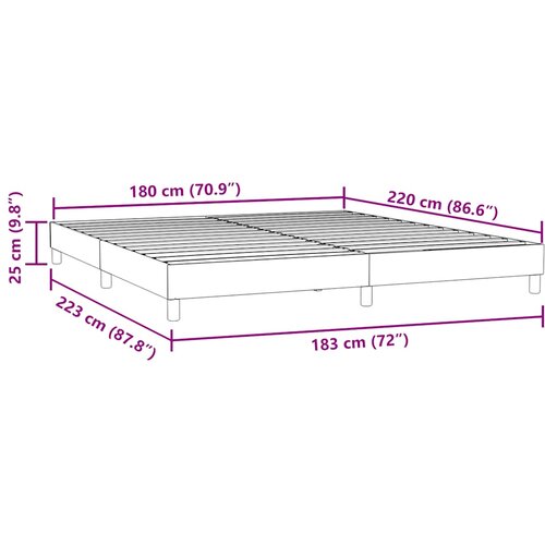 Box Spring krevet bez madracem tamnoplavi 180x220 cm bar&amp;scaron;un Slike