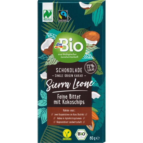 dmBio Sierra Leone crna čokolada sa mrvicama kokosa 80 g Cene