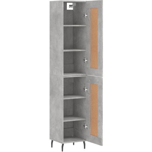  Visoka komoda siva betona 34,5x34x180 cm od konstruiranog drva Slike