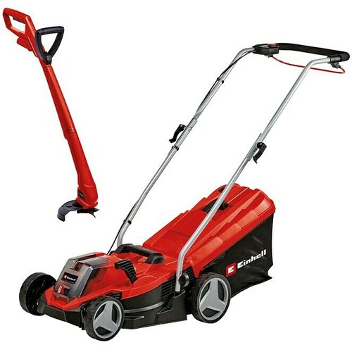 Einhell Power X-Change 18V Akumulatorska kosilica GE-CM 18/33-2 Li i trimer GC-CT 18/24 Li (1 baterija, 4 Ah, &amp;Scaron;irina reza: 33 cm) + BAUHAUS jamstvo 5 godina na uređaje na električni ili motorni pogon Slike