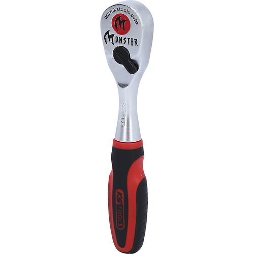Ks Tools Preklopna raglja z nastavkom 1/4'' MONSTER, dolžina 125 mm, rdeče/črne barve Cene