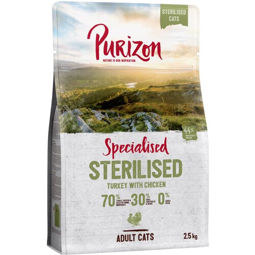 Purizon Sterilised Adult puretina i piletina - bez žitarica - 2,5 kg Cijene