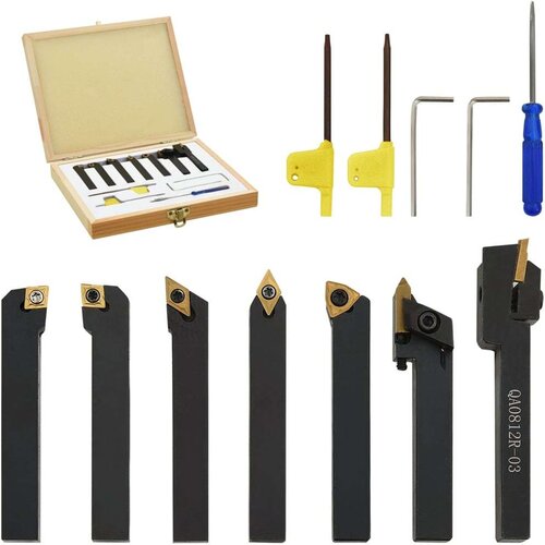 vidaXL 12-dijelni set izmjenjivih alata za tokarenje 8 x 8 mm 60 mm Cijene