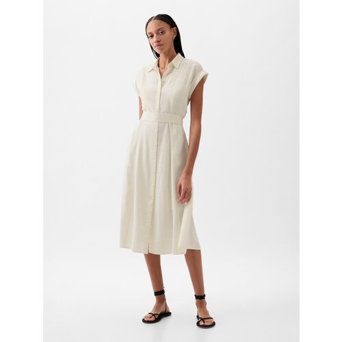 GAP Linen Shirt Midi Dress - Women's Cene