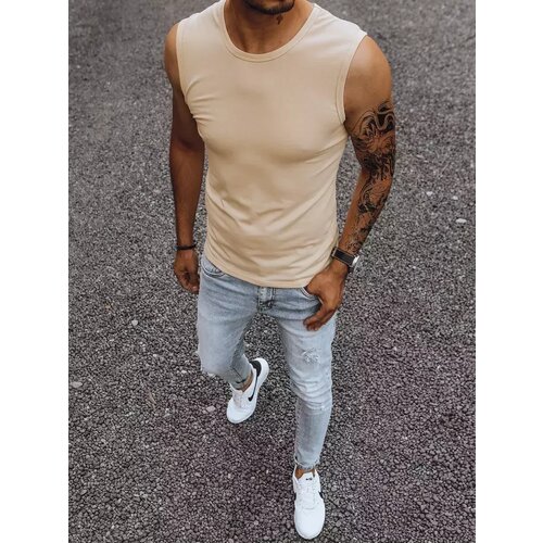 DStreet Tank top męski bez nadruku granatowy Slike