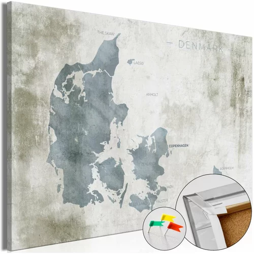  Slika na plutenoj podlozi - Scandinavian Blue [Cork Map] 60x40