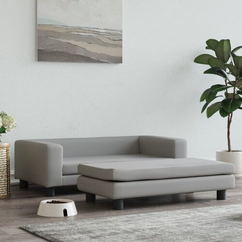 VidaXL Pasja postelja s podalj&amp;scaron;kom svetlo siva 100x50x30 cm žamet Slike