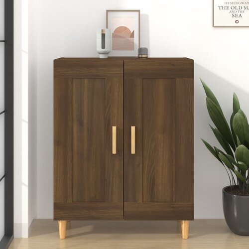 The Living Store Komoda rjavi hrast 69,5x34x90 cm konstruiran les - Komoda, (21663371) Slike